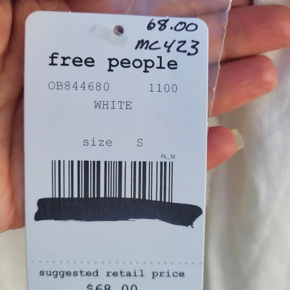 BRAND NEW! We The Free White Buttoned Relaxed Blouse - Picture 9 of 10